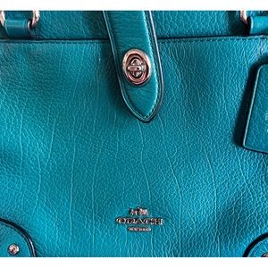 Coach MerceHandbag Bag Dark Teal Blue Green Acqua 3779mini